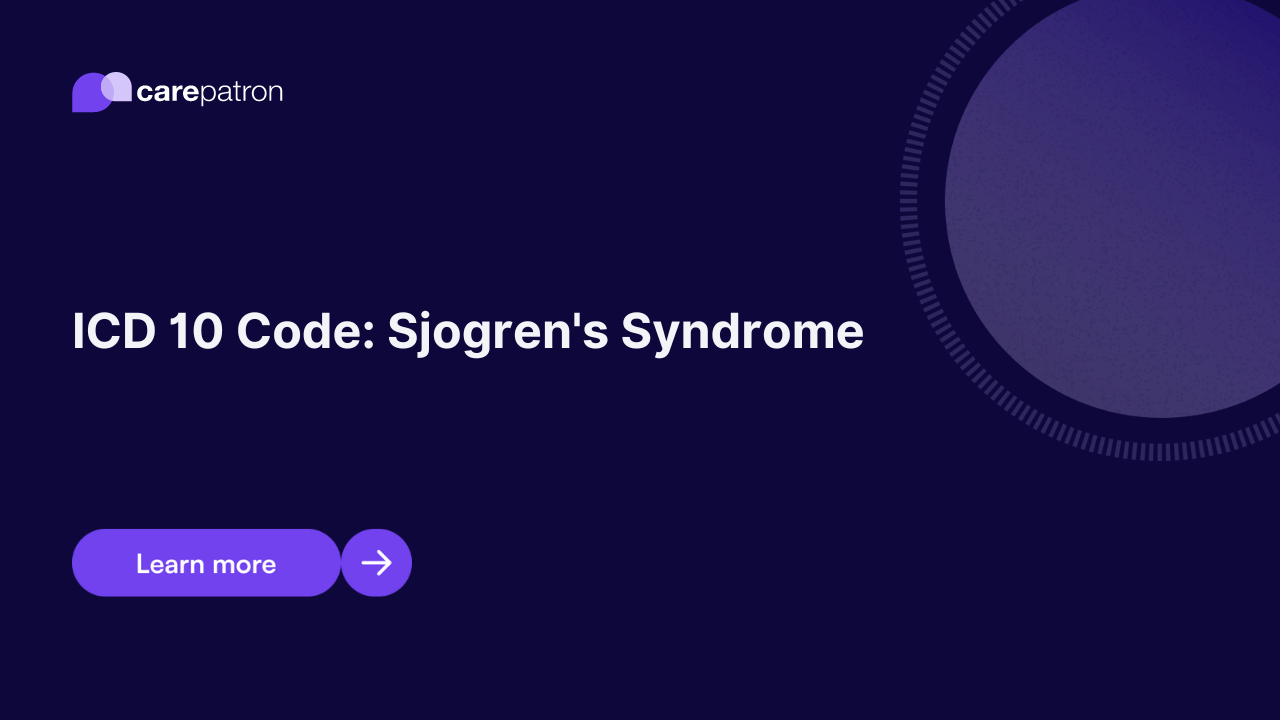 Sjogren's Syndrome ICD10CM Codes 2023